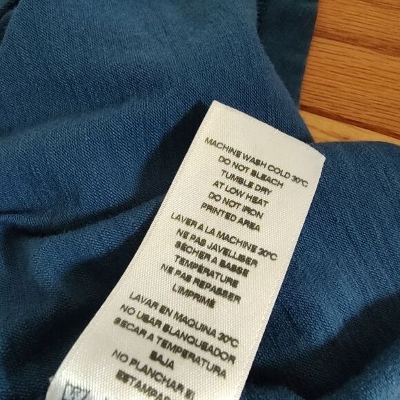 SUNDRY Anthropologie ruched cotton dress blue size 0 XS - Picture 9 of 9